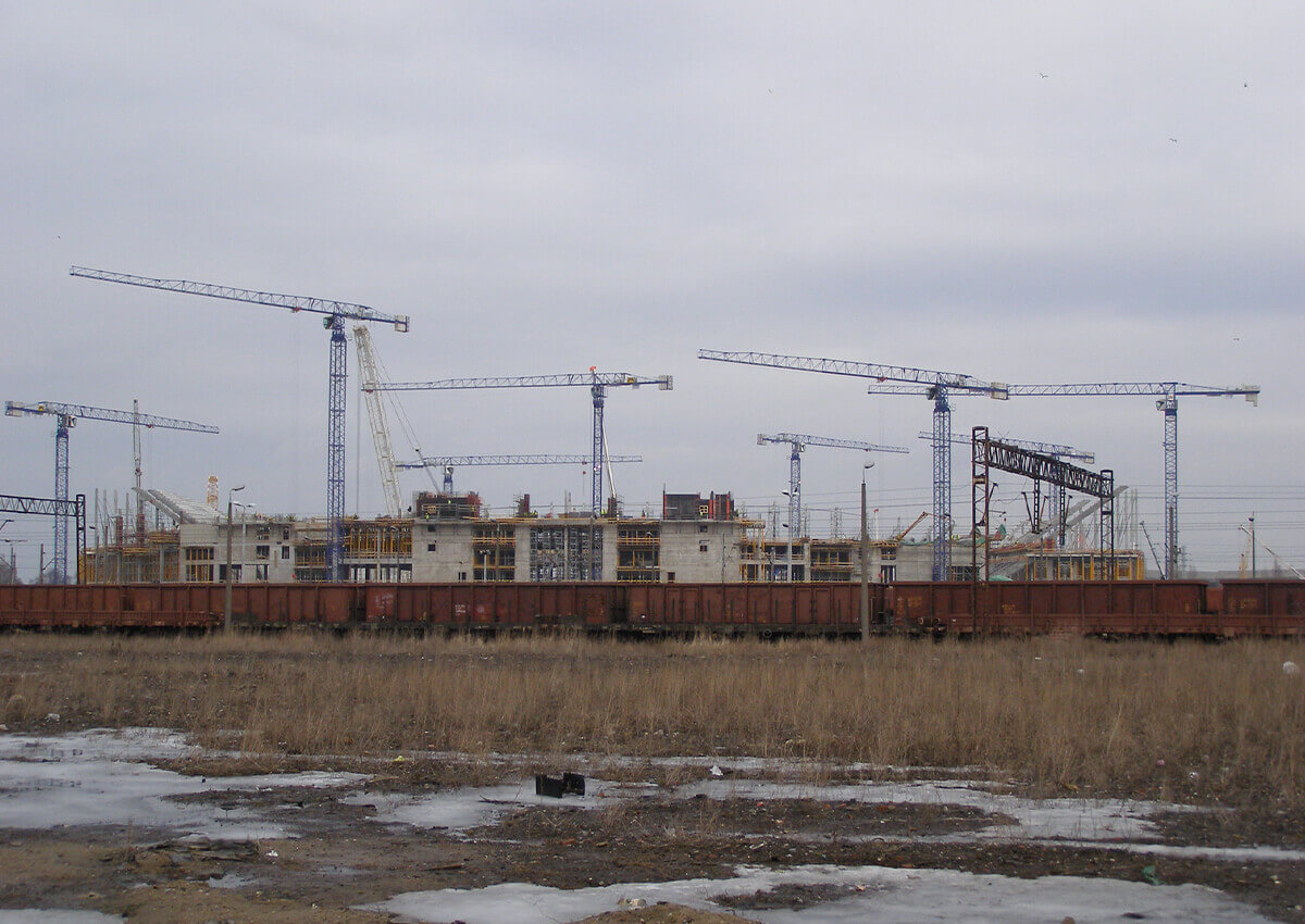 Stadion Energa Gdańsk - postępy w budowie marzec 2009